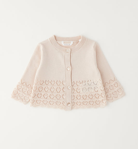 Minibanda Strickjacke mit hübschem Muster - Sand