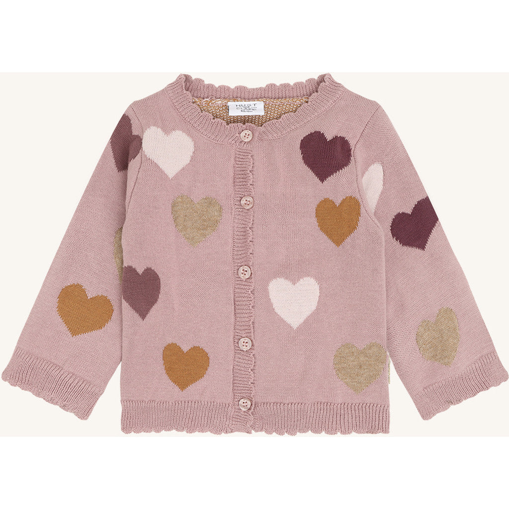 Hust & Claire Strickjacke mit Herzen - Heather