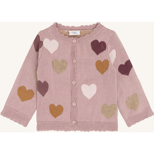 Hust & Claire Strickjacke mit Herzen - Heather