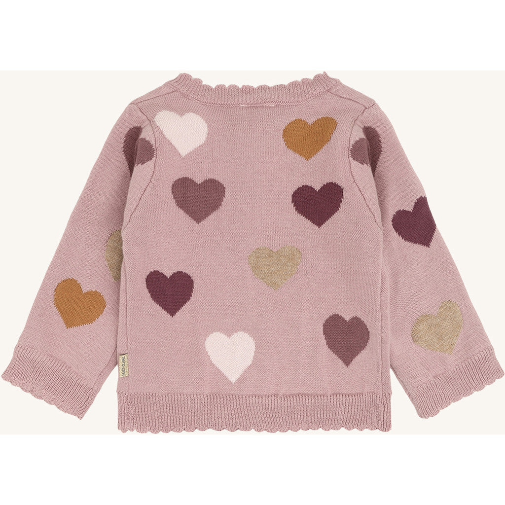 Hust & Claire Strickjacke mit Herzen - Heather
