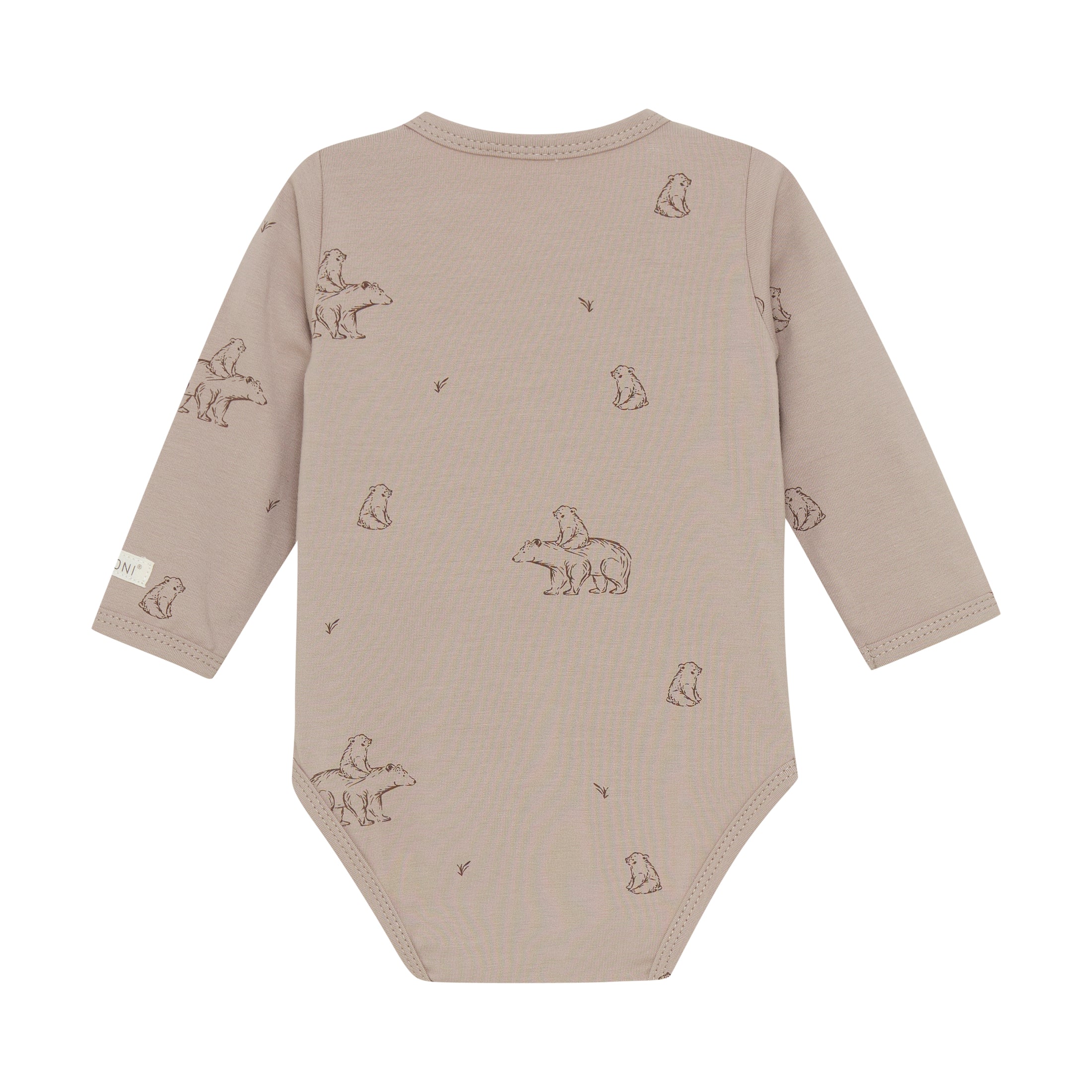 Fixoni Wickelbody langarm - Mocha Meringue