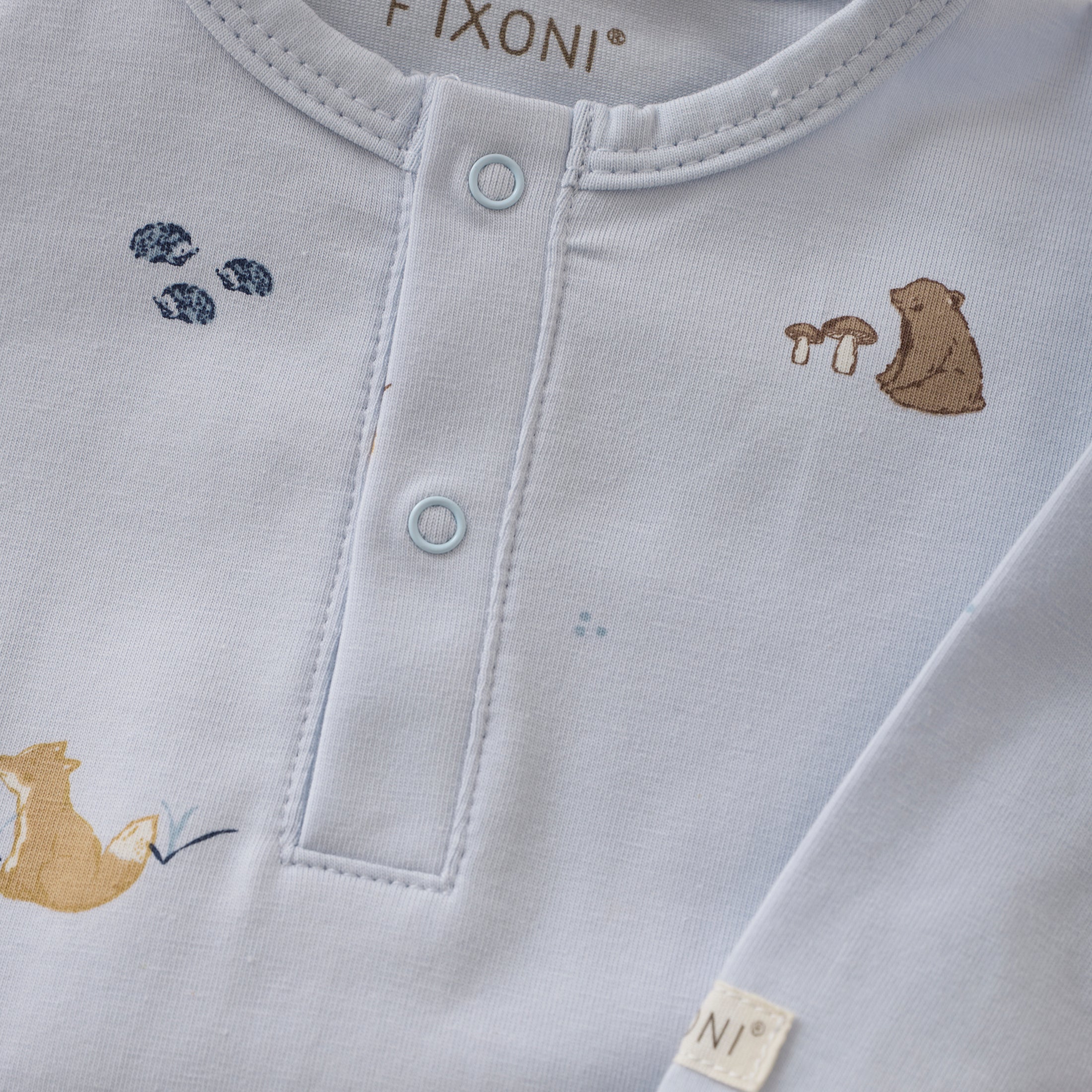 Fixoni Strampler mit Fuß - Arctic Ice