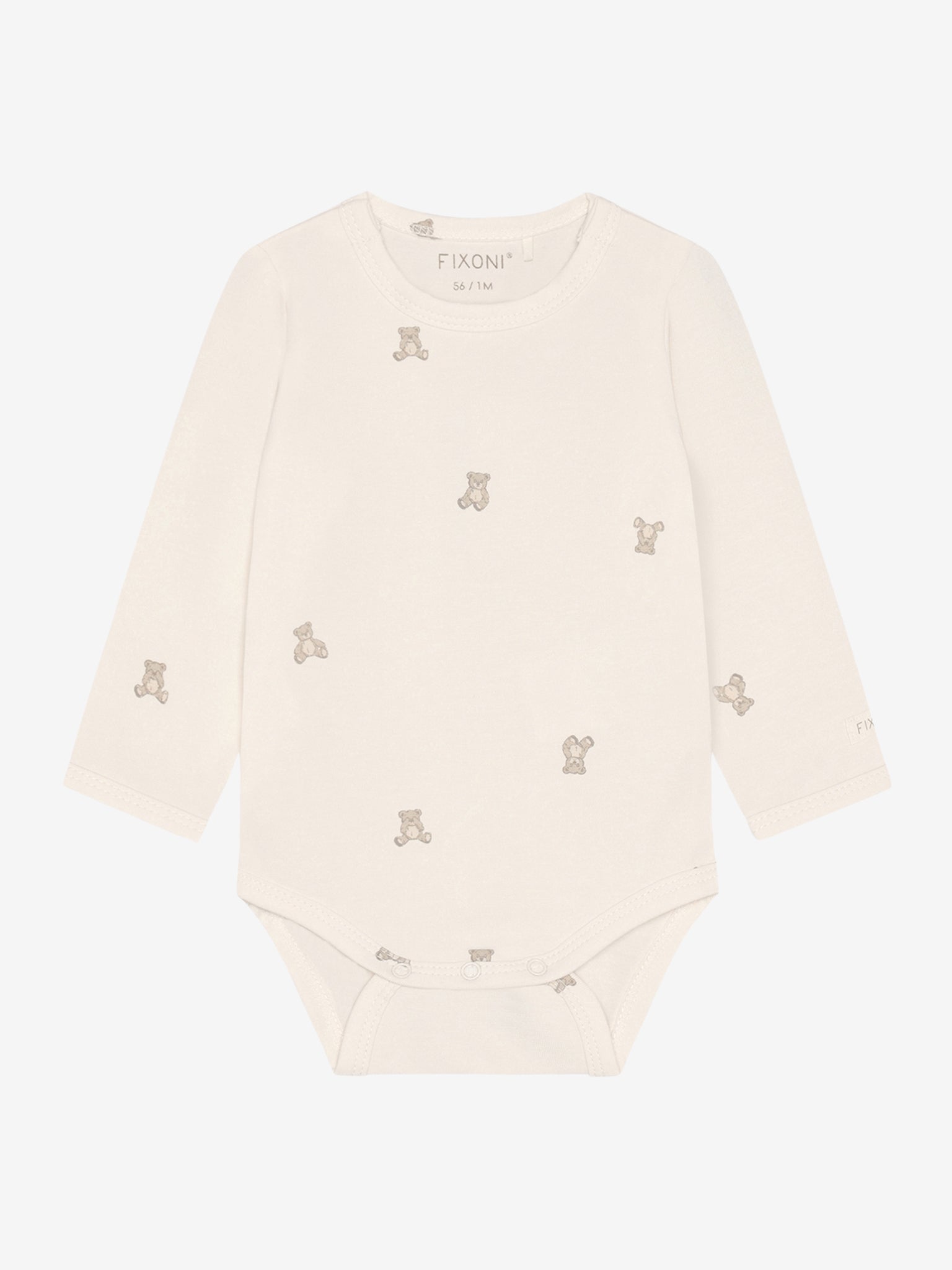 Fixoni Body langarm mit süssem Bärchen Allover Druck - Pure Cashmere