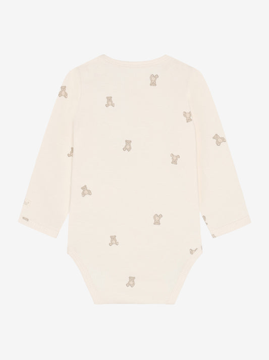 Fixoni Body langarm mit süssem Bärchen Allover Druck - Pure Cashmere