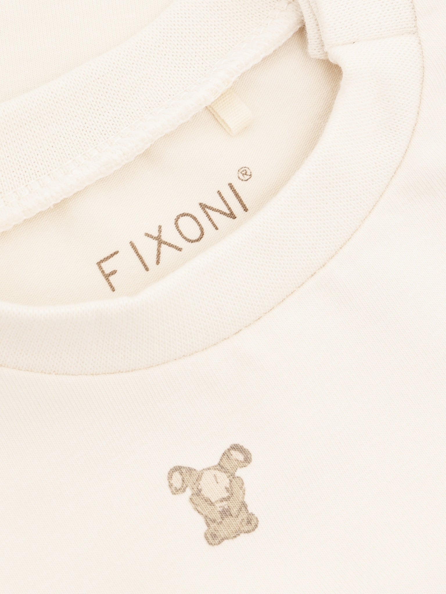 Fixoni T-Shirt langarm mit süßem Bärchen Allover Druck - Pure Cashmere
