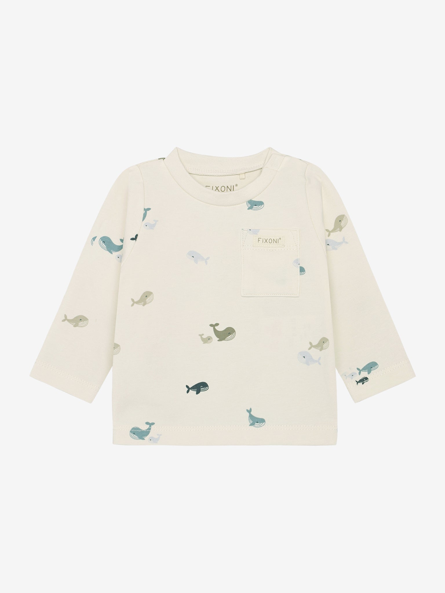 Fixoni T-Shirt langarm mit einem Allover Druck - Arctic Ice