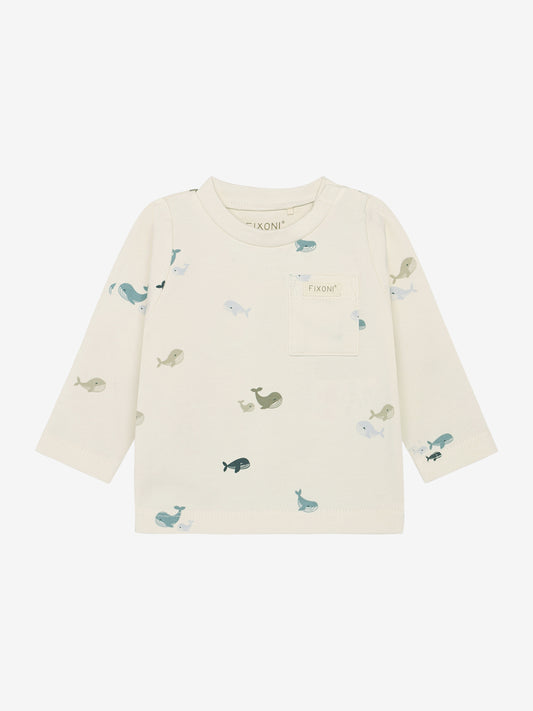 Fixoni T-Shirt langarm mit einem Allover Druck - Arctic Ice