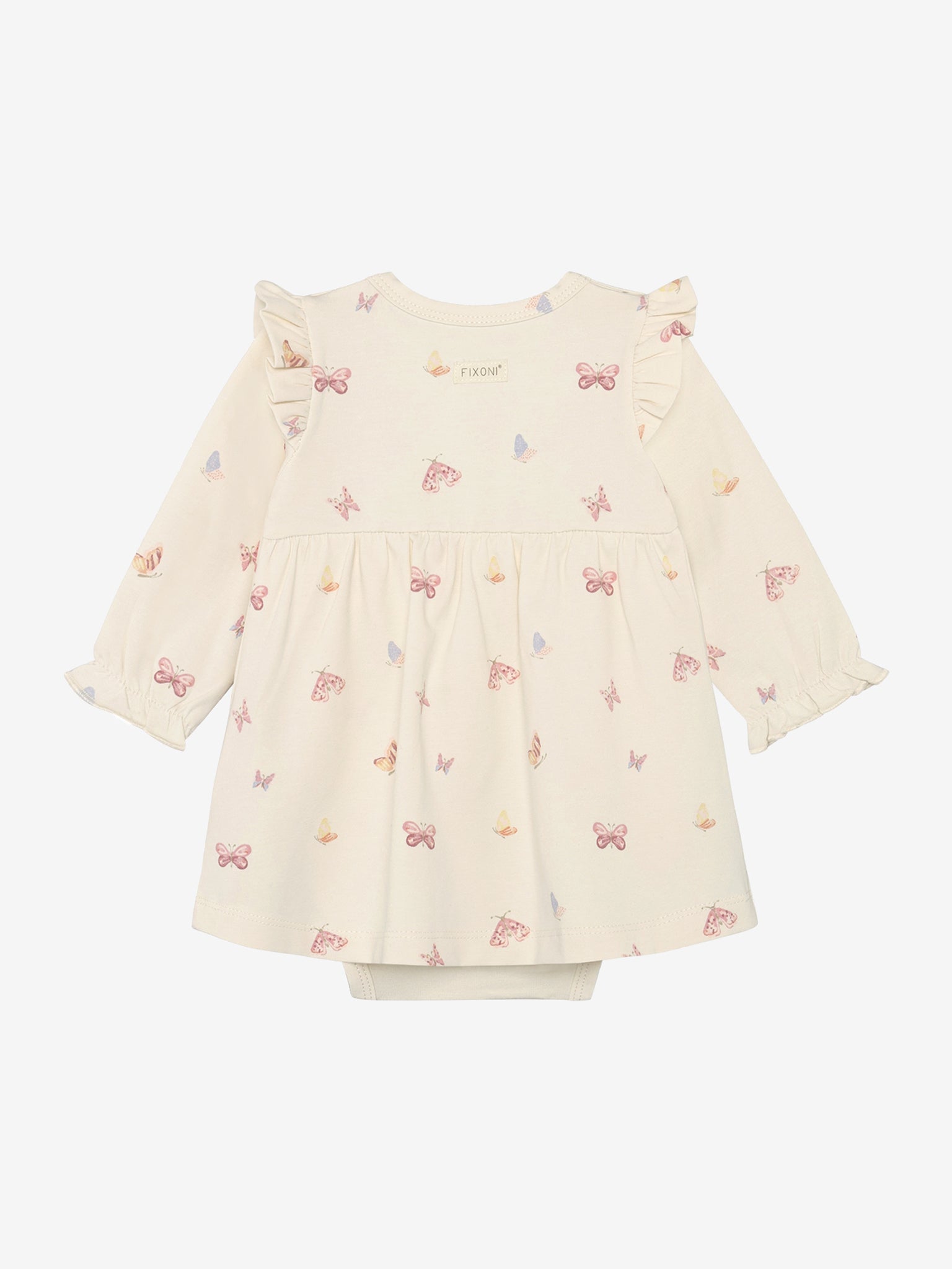 Fixoni Bodykleid mit Rüsche und einem Allover Druck - Bleached Mauve