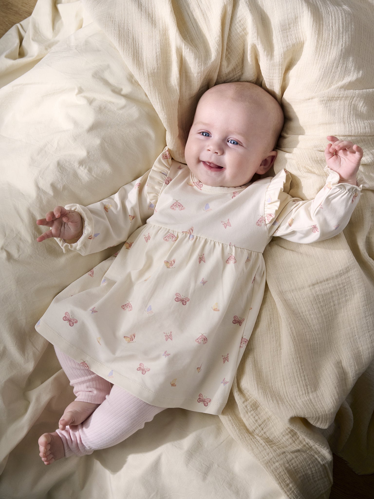 Fixoni Bodykleid mit Rüsche und einem Allover Druck - Bleached Mauve