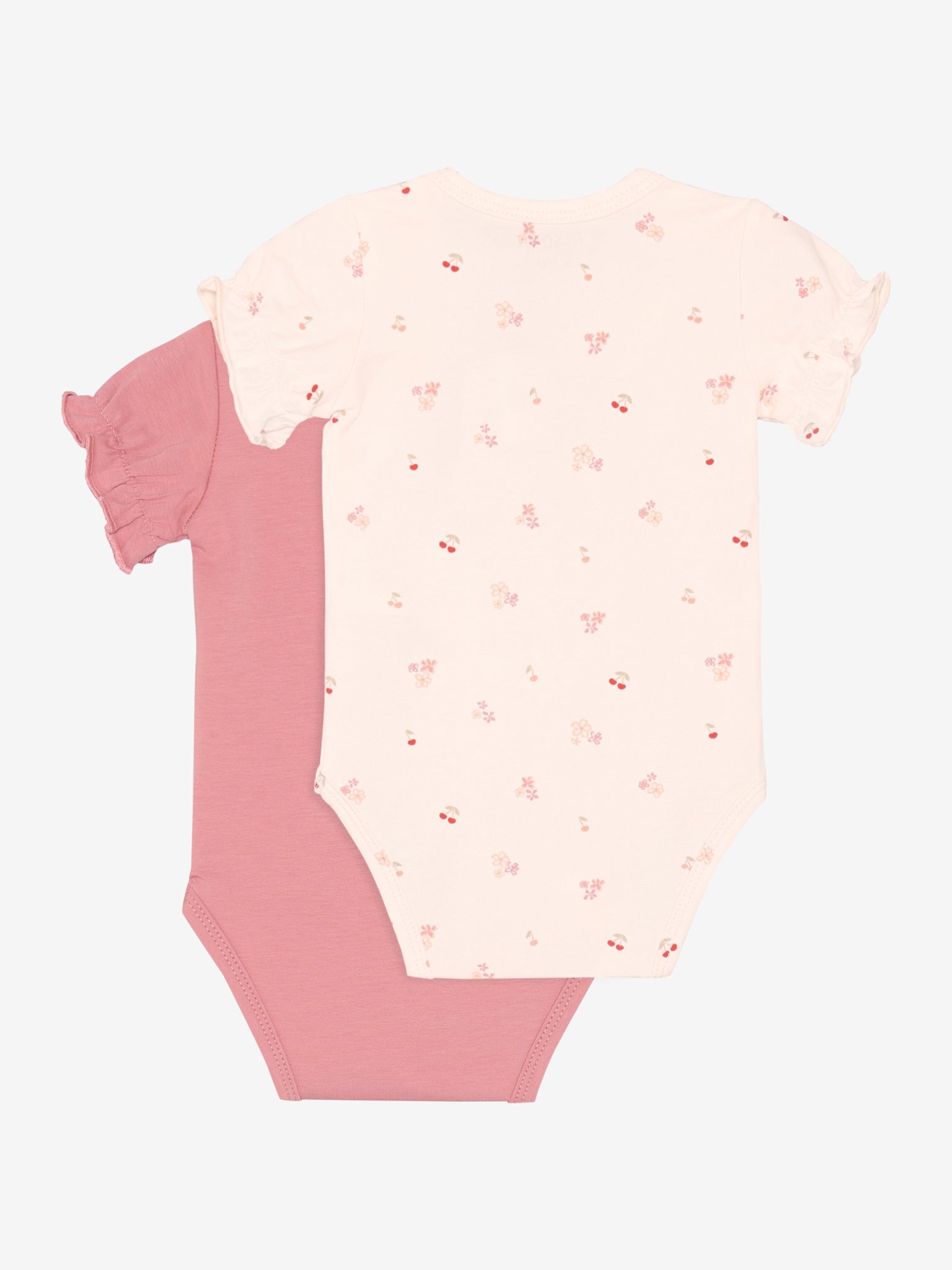 Fixoni Bodys kurzarm im Doppelpack - Dusty Rose