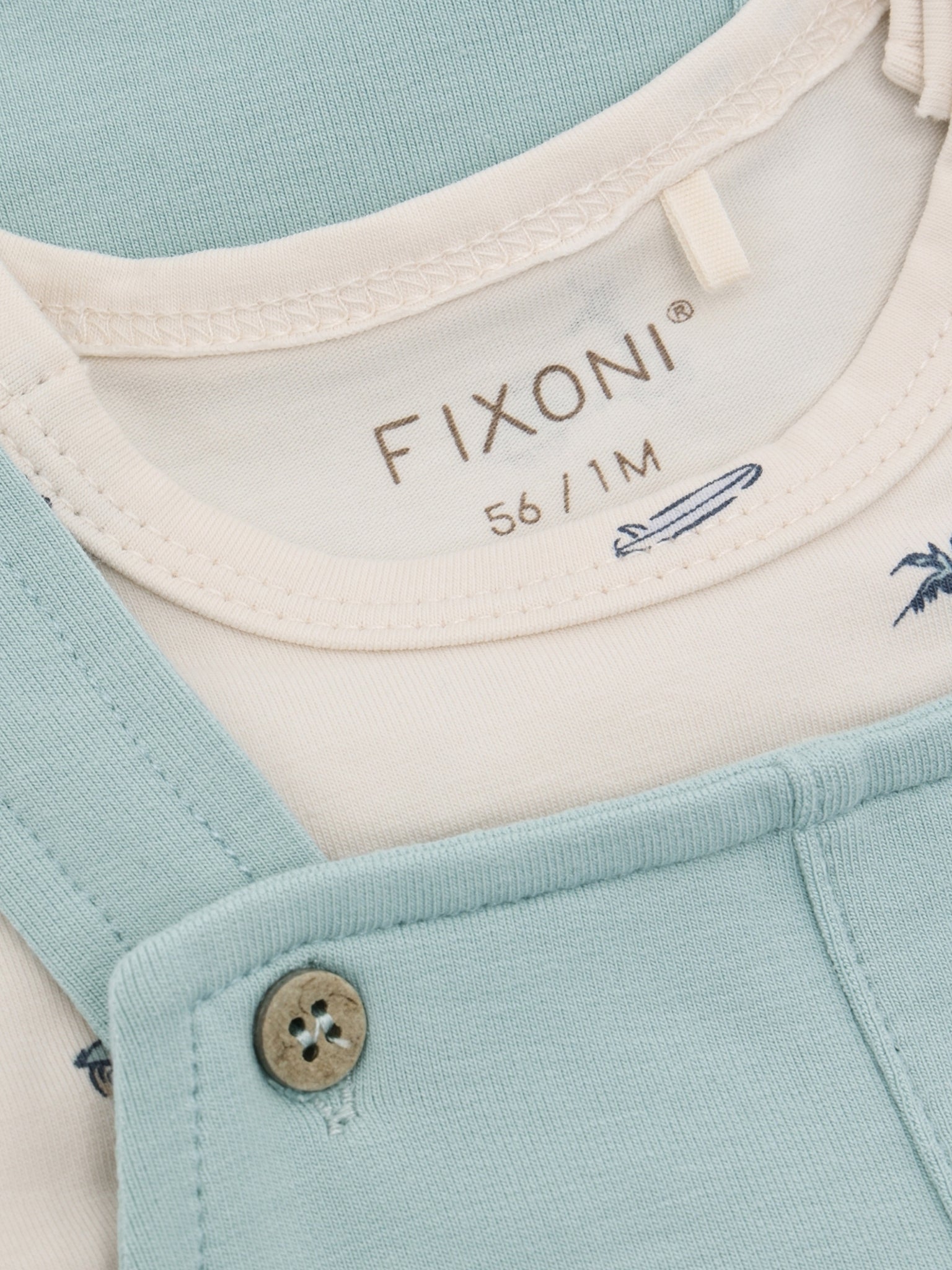 Fixoni - Set mit Body und Strampler Sweat - Grauer Nebel