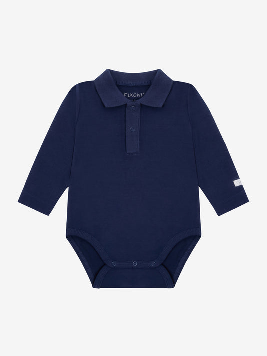 Fixoni - Body langarm mit Kragen - Marineblau