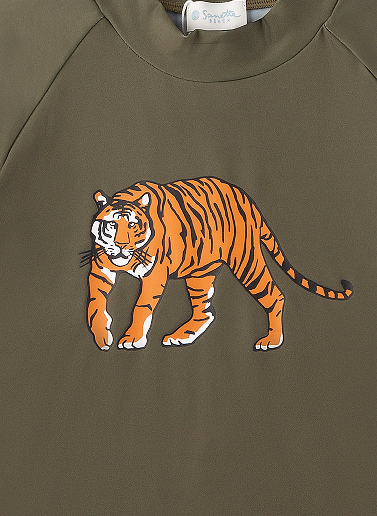 Sanetta UV Shirt mit Tiger-Druck - Khaki