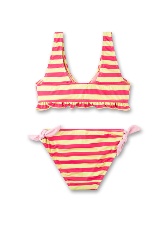 Sanetta Bikini, gestreift mit Schleifchen - Zitrone