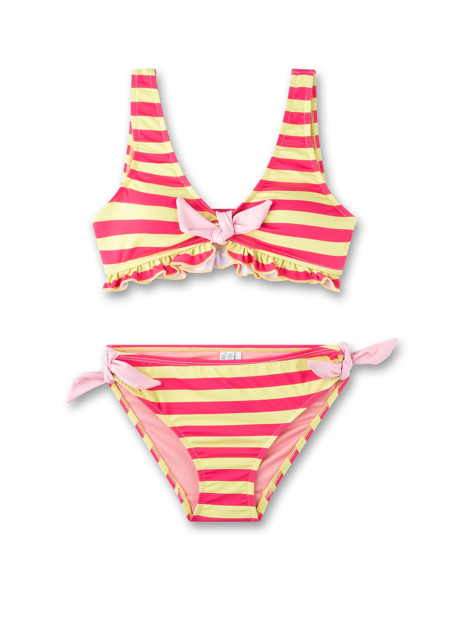 Sanetta Bikini, gestreift mit Schleifchen - Zitrone
