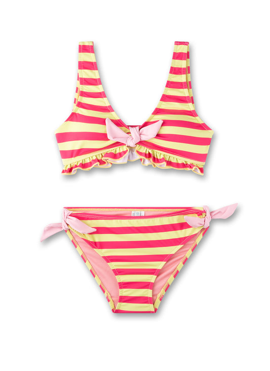 Sanetta Bikini, gestreift mit Schleifchen - Zitrone