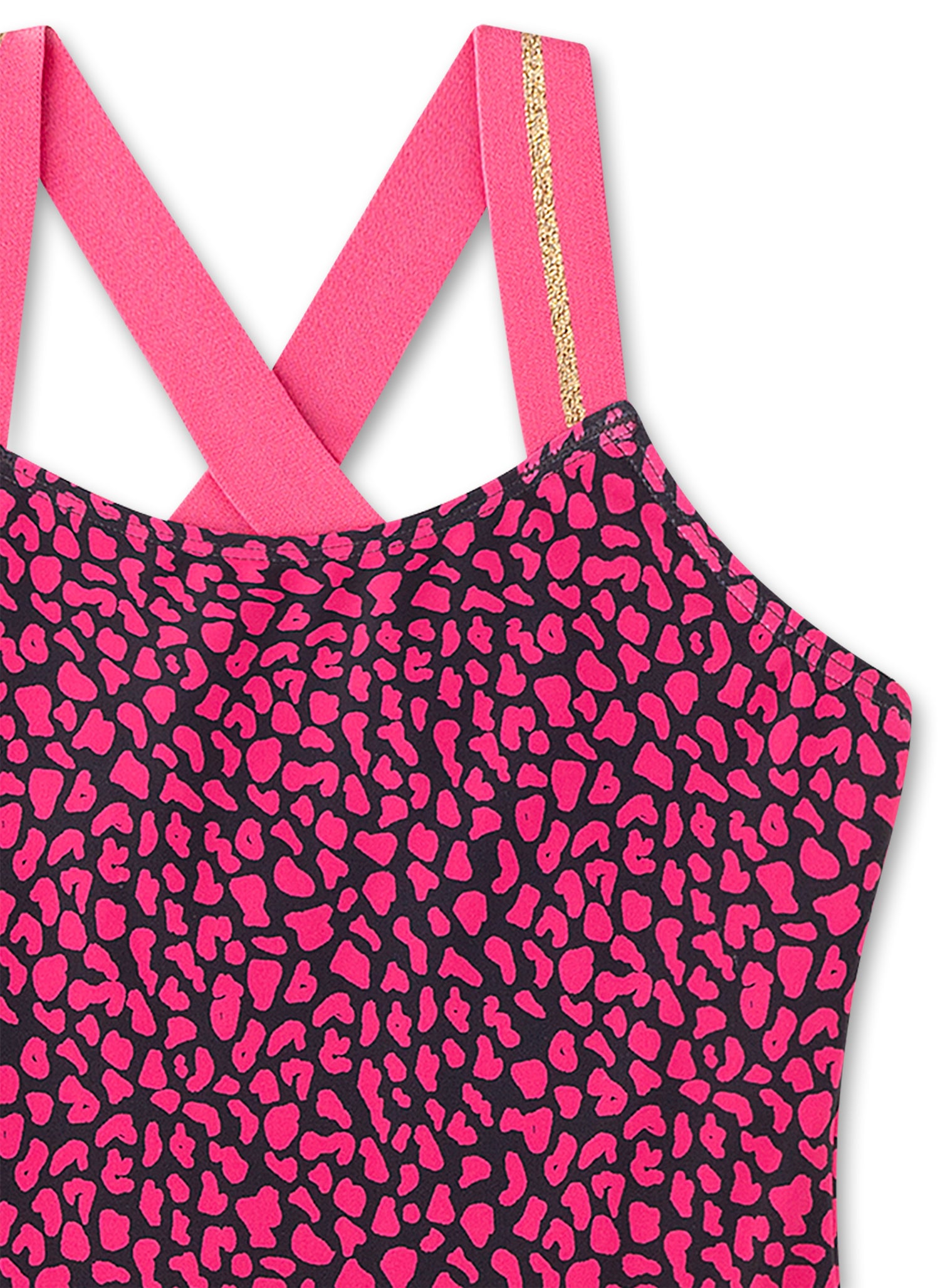 Sanetta Badeanzug im Leo-Look - Miami Pink