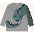 Bild in Galerie-Betrachter laden, Hust & Claire T-Shirt langarm mit coolem Druck - Grey Melange
