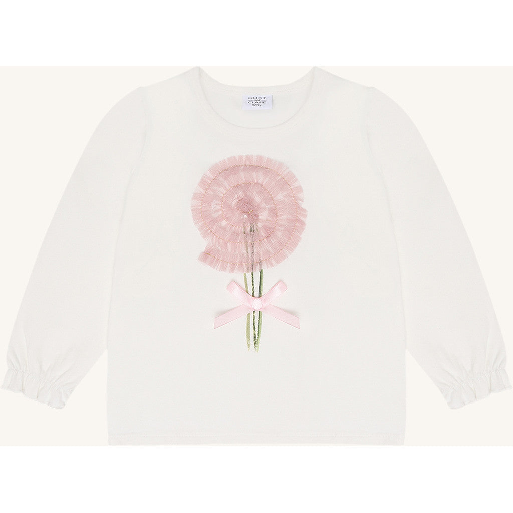 Hust & Claire T-Shirt langarm mit Detail - Ivory