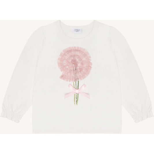 Hust & Claire T-Shirt langarm mit Detail - Ivory