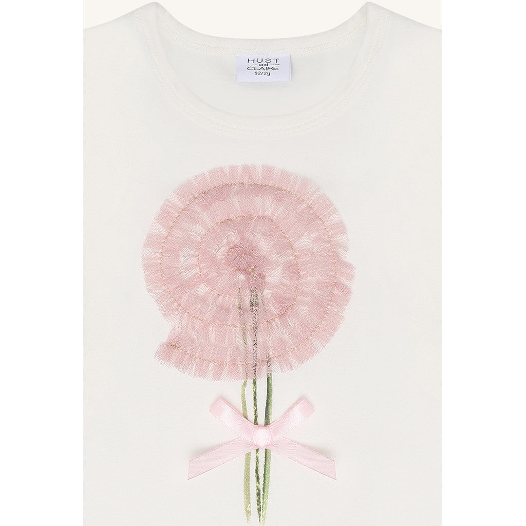 Hust & Claire T-Shirt langarm mit Detail - Ivory