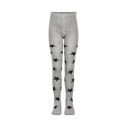 Minymo "Strumpfhose"mit Sternen - Light Grey Melange
