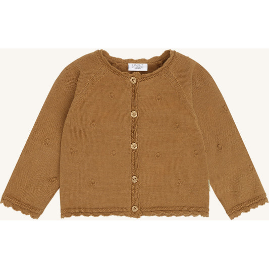 Hust & Claire Strickjacke mit Knopfleiste - Chipmunk