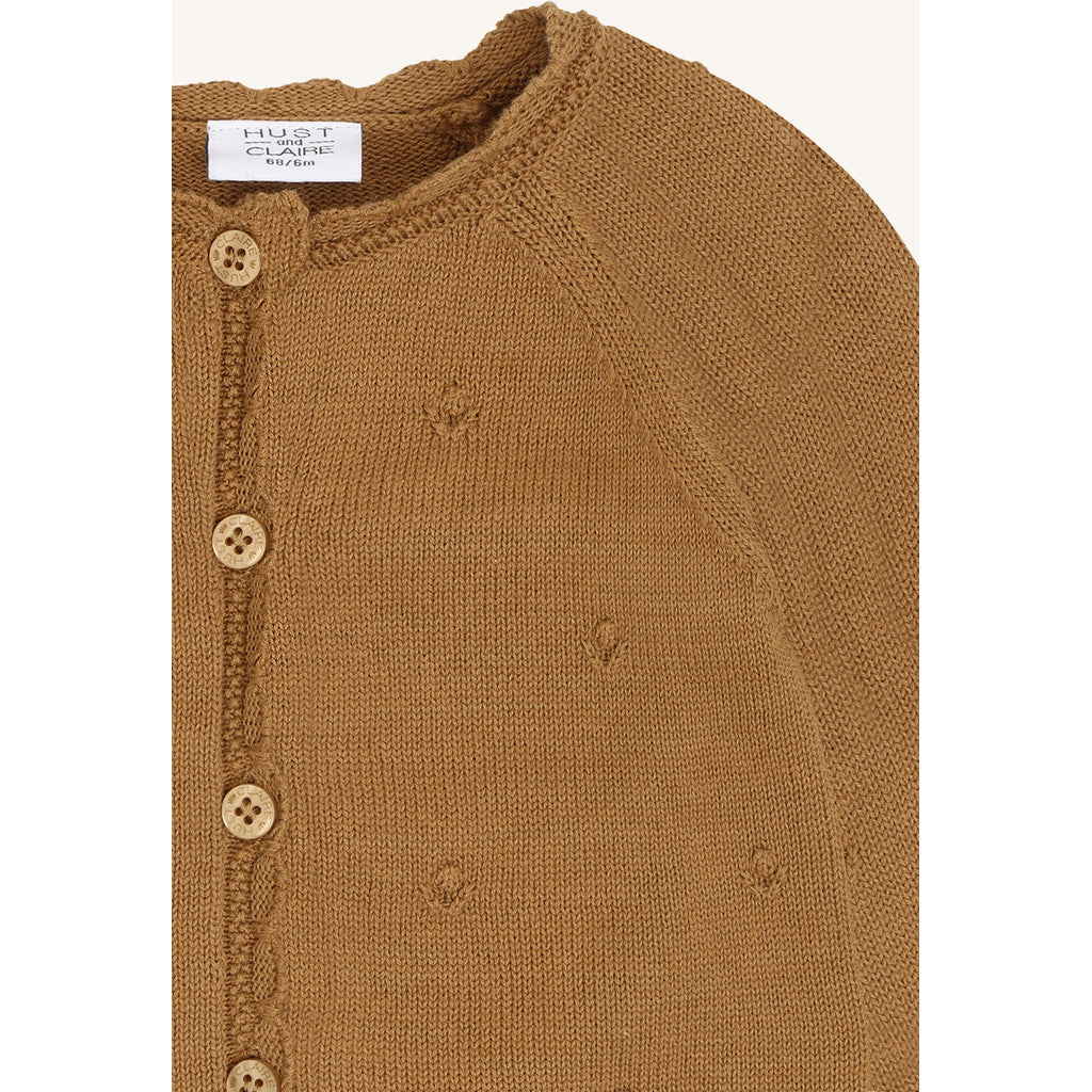 Hust & Claire Strickjacke mit Knopfleiste - Chipmunk