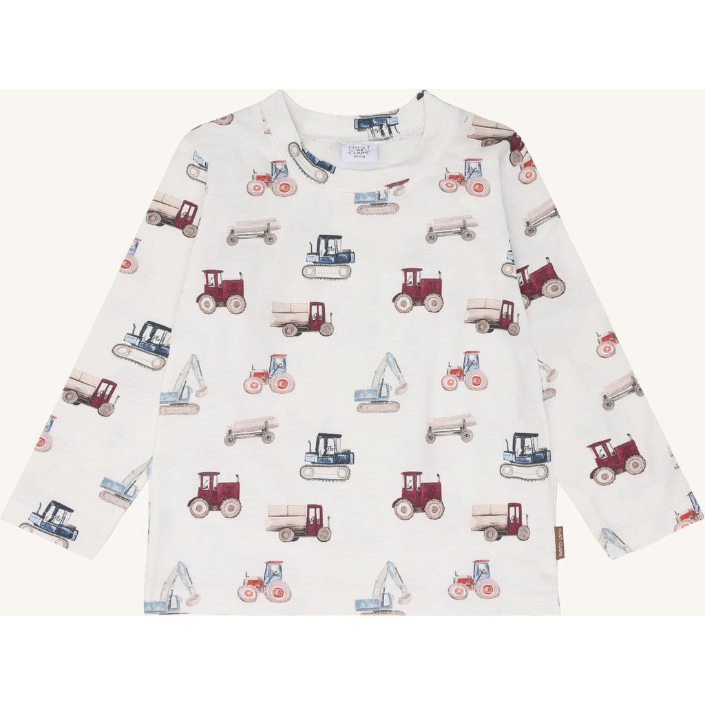 Hust & Claire T-Shirt langarm mit einem Allover Druck - Ivory