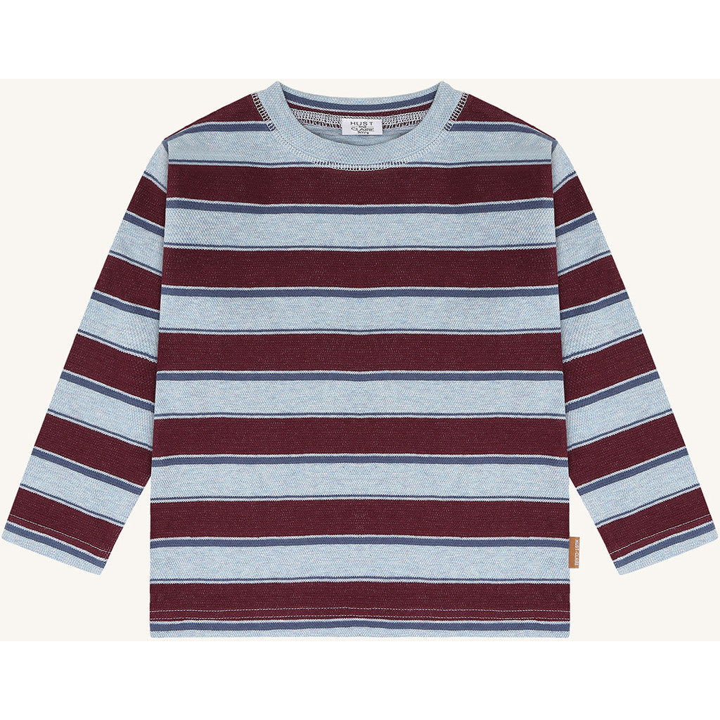 Hust & Claire T-Shirt langarm, gestreift - Baby Blue