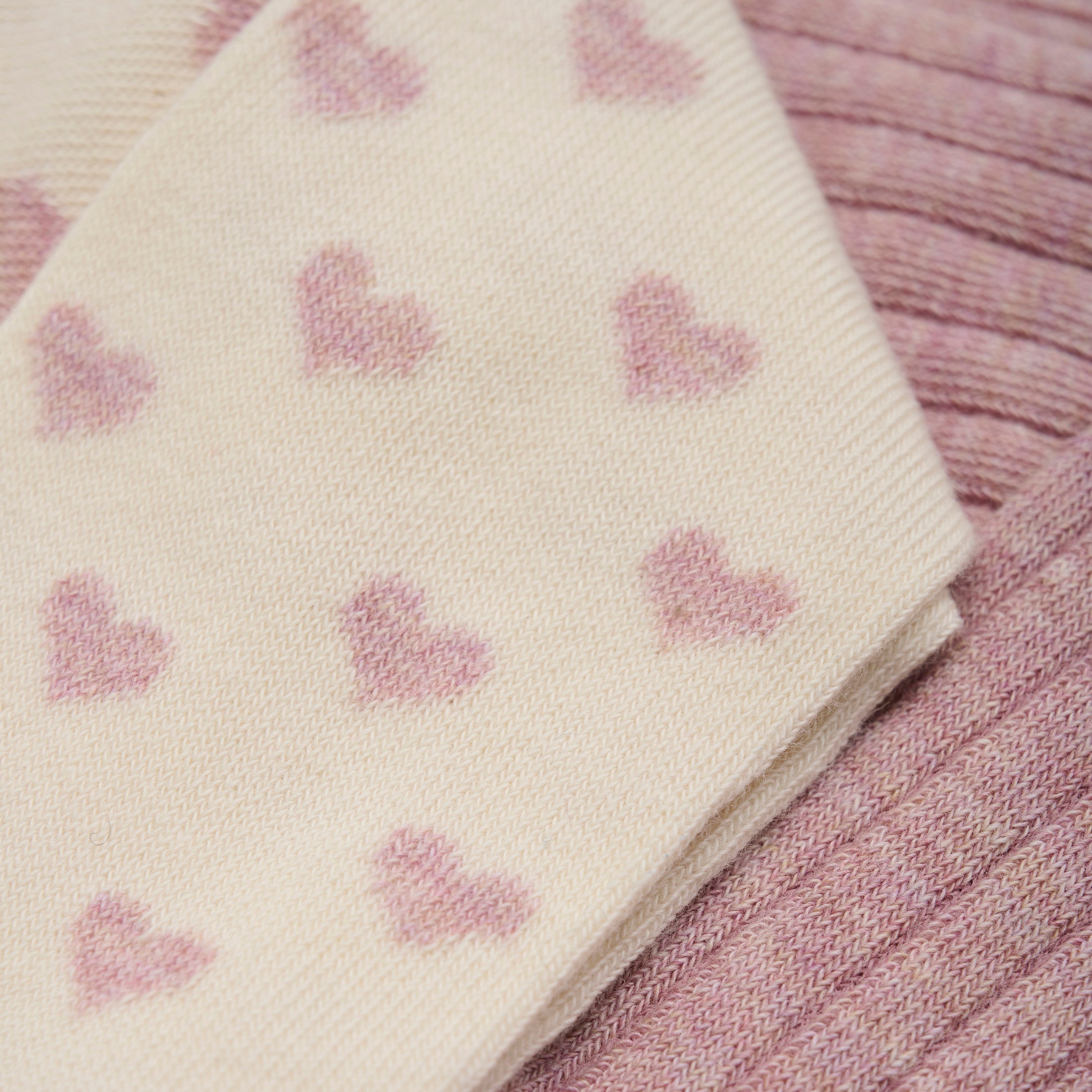 Minymo "Strumpfhosen" Doppelpack mit Herzchen - Light Rose