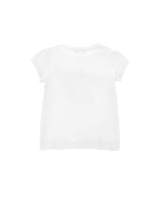 Monnalisa T-Shirt Bambi mit Strasssteinen - Bianco Weiss