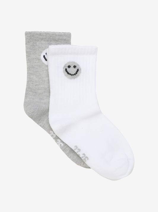 Minymo Tennissocken Doppelpack - Light Grey Melange