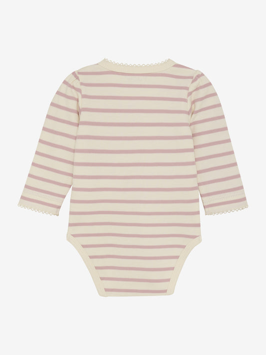 Fixoni Body langarm, gestreift - Shadow Gray