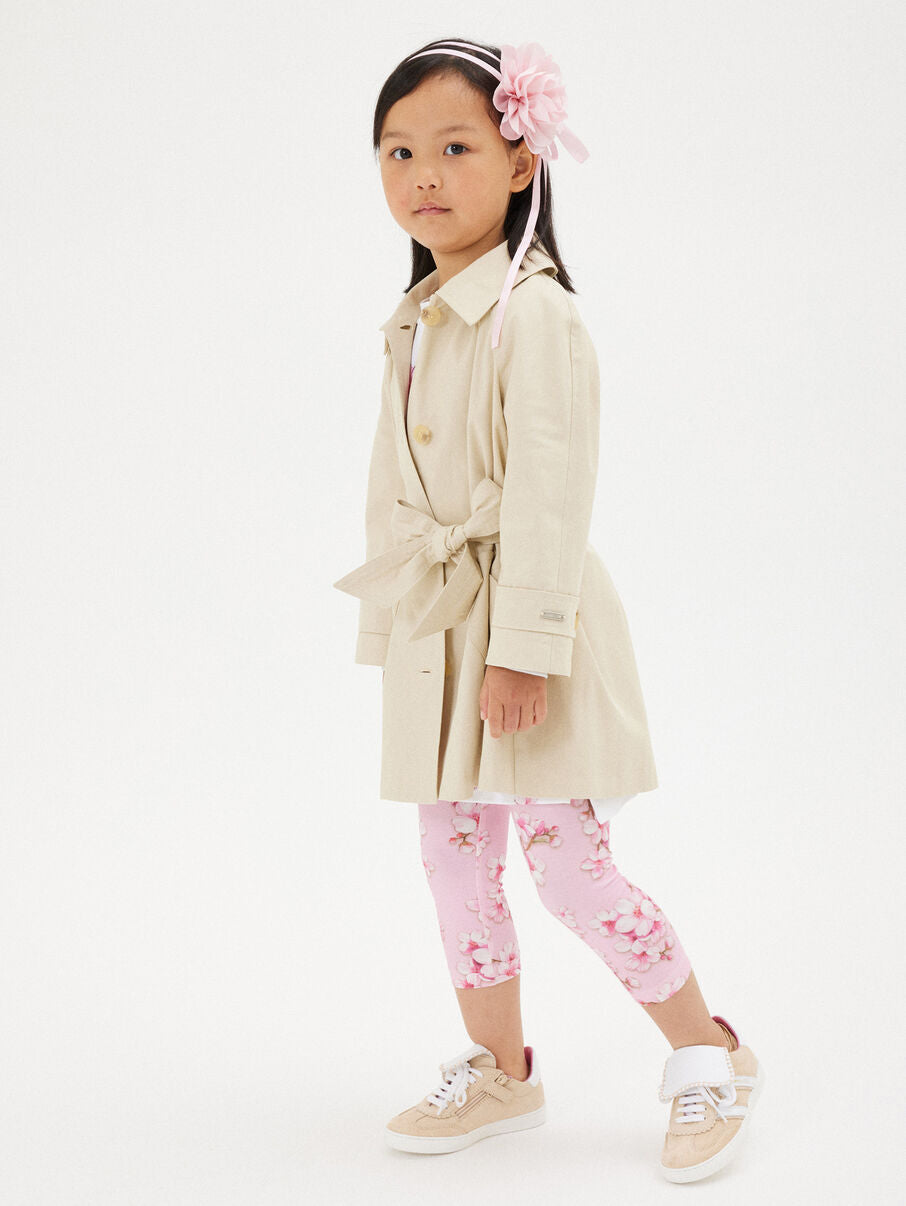 Monnalisa Leggings mit Pfirsichblüten-Print - Rosa FairyTale