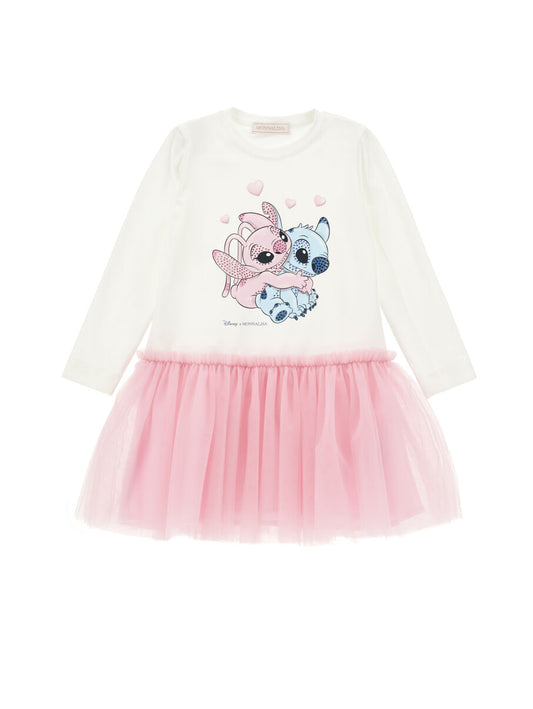 Monnalisa "Tüllkleid Stitch" - Rosa