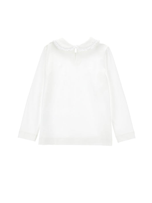 Monnalisa "Langarmshirt" mit Strasssteinen - Bianco