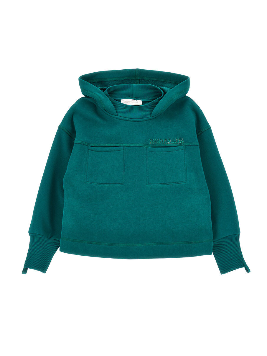 Monnalisa "Sweatshirt" mit Kapuze Grün