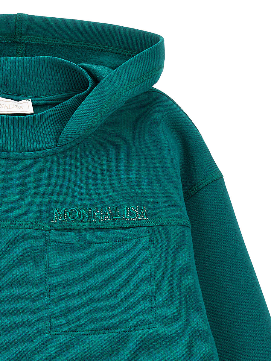 Monnalisa "Sweatshirt" mit Kapuze Grün