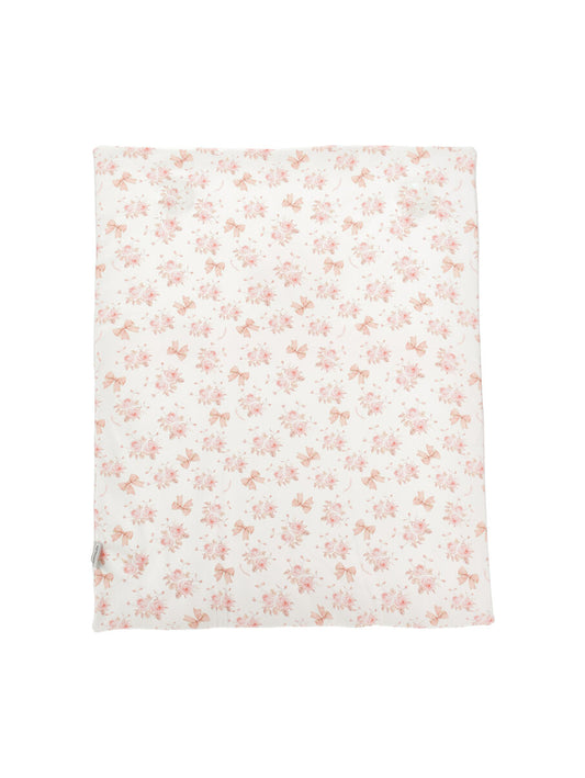 Monnalisa "Baby-Decke mit Hund und Schleifen" - Creme/Rosa