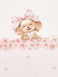 Bild in Galerie-Betrachter laden, Monnalisa "Baby-Decke mit Hund und Schleifen" - Creme/Rosa
