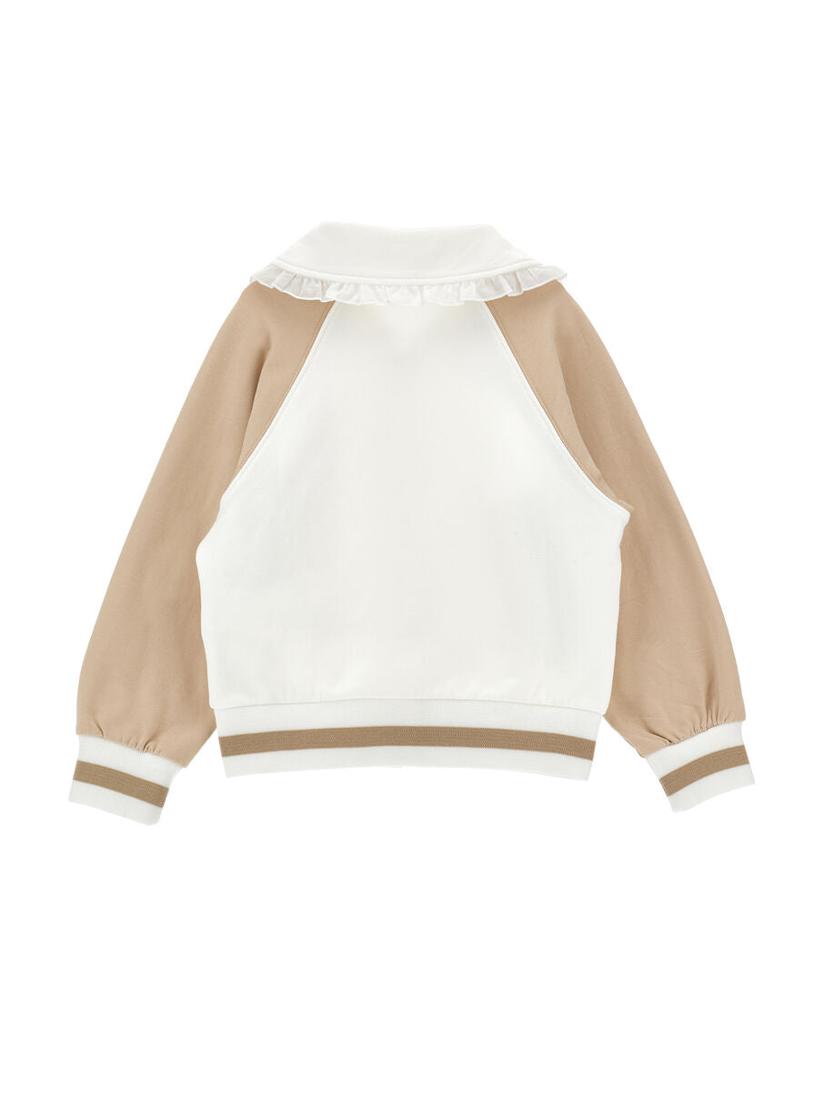Monnalisa "Sweatjacke" mit Bärchen - Weiss/Beige