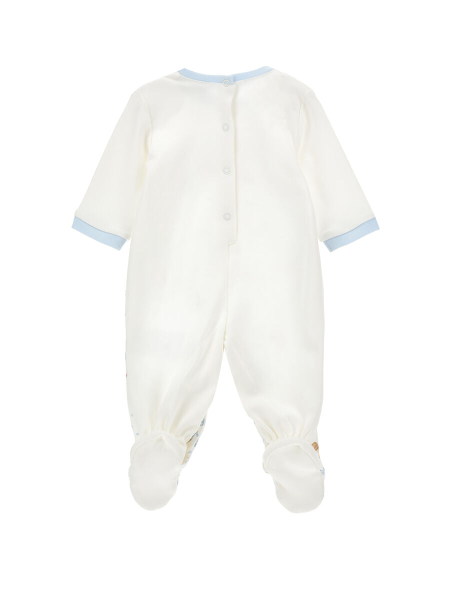Monnalisa "Jungen Strampler & Decke" - Hellblau/Creme