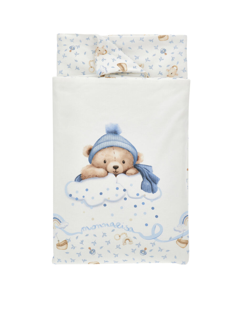 Monnalisa "Jungen Strampler & Decke" - Hellblau/Creme