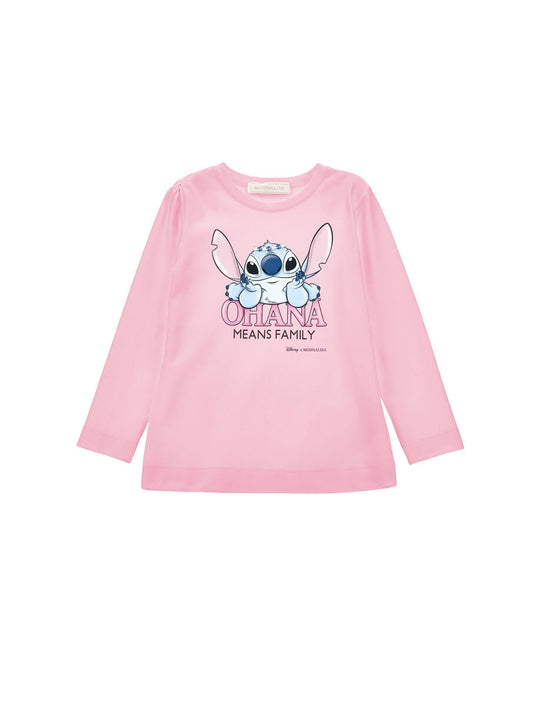 Monnalisa "Stitch Ohana T-Shirt langarm"