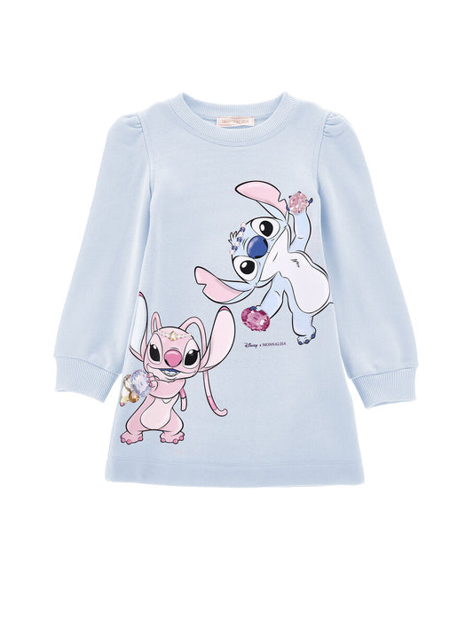 Monnalisa "Stitch Sweatkleid" Blau