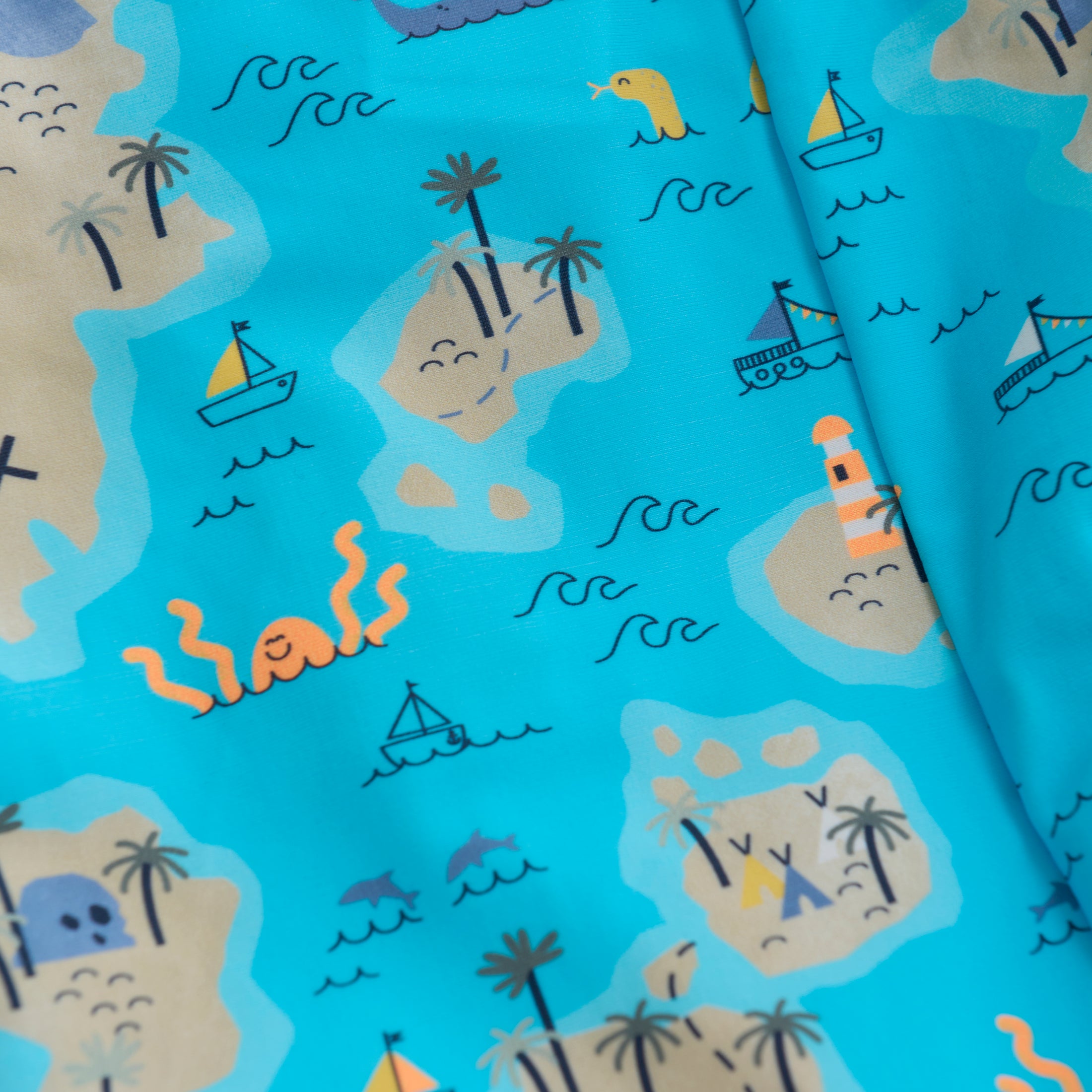 Color Kids "UV Baby Overall" Weltkarte - River Blue