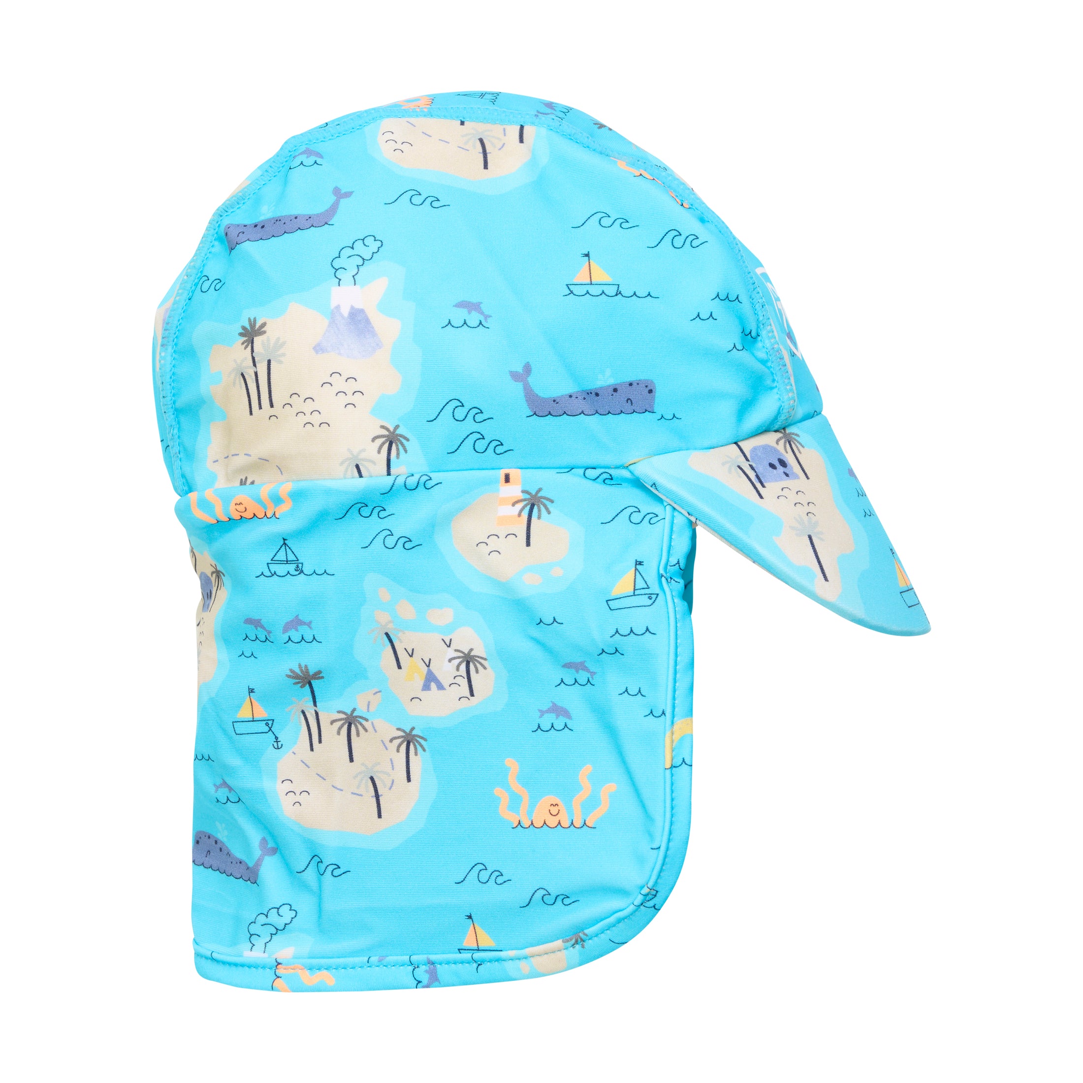 Color Kids UV Mütze mit Nackenschutz - blau