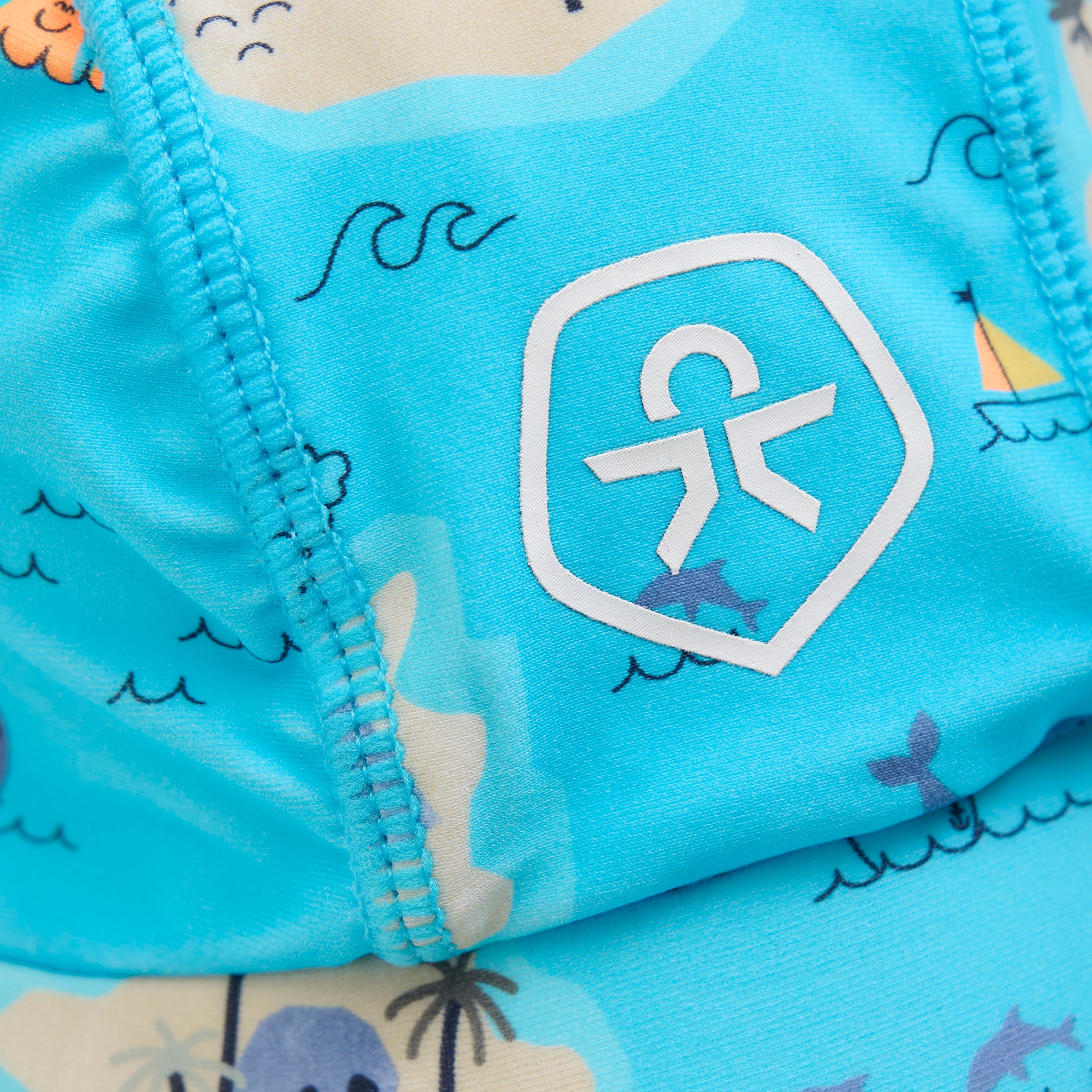 Color Kids UV Mütze mit Nackenschutz - blau