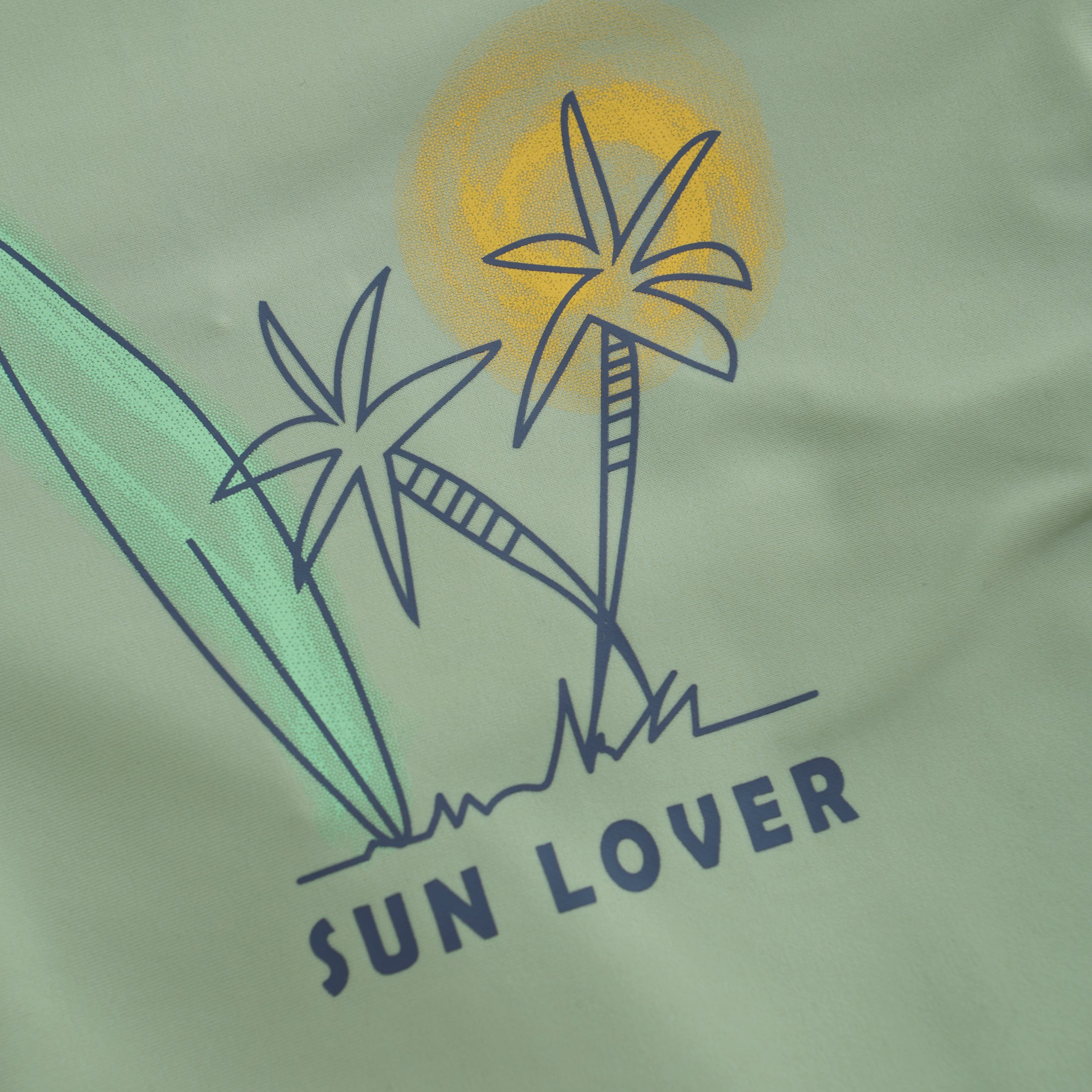 Color Kids "UV T-Shirt" langarm mit Druck - Iceberg Green